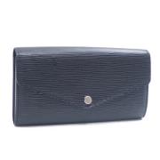 Pre-owned Leather wallets Louis Vuitton Vintage , Black , Dames