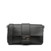 Pre-owned Leather crossbody-bags Fendi Vintage , Black , Dames