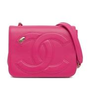 Pre-owned Leather crossbody-bags Chanel Vintage , Pink , Dames