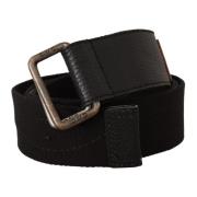 Elegante katoen-leren riem Costume National , Black , Dames