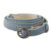 Hemelsblauwe Leren Riem - Stijlvolle Gesp Costume National , Blue , Da...