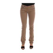 Beige Super Slim Fit Designer Jeans Costume National , Beige , Dames