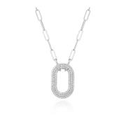 Capri Uno Ketting met Witte Zirkonia Sif Jakobs Jewellery , Gray , Dam...