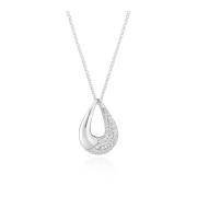 Glorenza Ketting met Witte Zirkoon Sif Jakobs Jewellery , Gray , Dames