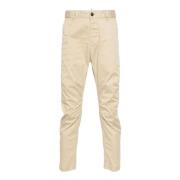 Beige Chino Broek Slim Fit Dsquared2 , Beige , Heren