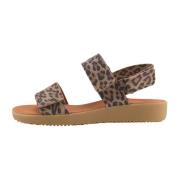 Luipaard Suede Sandaal Nature Footwear , Brown , Dames