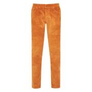 Ribfluwelen broek met binnendetails Jacob Cohën , Orange , Heren