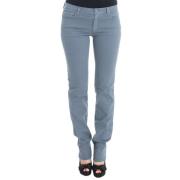 Blauwe Slim Fit Bootcut Denim Jeans Ermanno Scervino , Blue , Dames