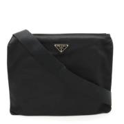 Pre-owned Leather shoulder-bags Prada Vintage , Black , Dames