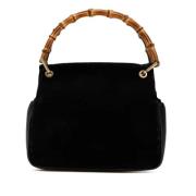 Pre-owned Suede handbags Gucci Vintage , Black , Dames