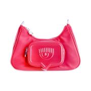 Fuchsia Tas met Logo Voorkant Rits Chiara Ferragni Collection , Pink ,...