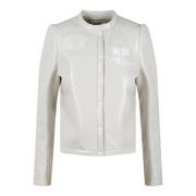 Vinyl Biker Jack Courrèges , White , Dames