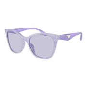 Stijlvolle zonnebril met uniek ontwerp Emporio Armani , Purple , Dames