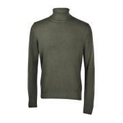 Vintage Merino Wool Turtleneck Sweater Gran Sasso , Green , Heren