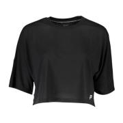 Chic Zwart Logo T-Shirt Fila , Black , Dames