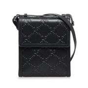 Pre-owned Leather crossbody-bags Gucci Vintage , Black , Dames