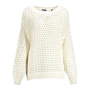 Gaatjes ronde hals trui Gant , White , Dames