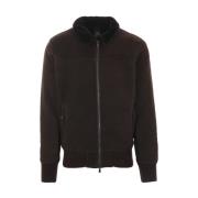 Shearling Bomberjack Donkerbruin Giorgio Brato , Brown , Heren