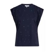 Idety Tee met Strass Versiering Dante 6 , Blue , Dames