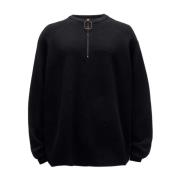 Zwarte Merinowol Crew Neck Sweater JW Anderson , Black , Heren