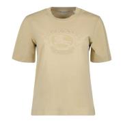 Beige Katoenen T-shirt Herfst-Winter 2024 Burberry , Beige , Dames