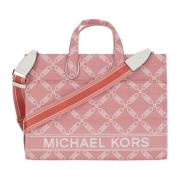 Canvas Tas met Logo Details Michael Kors , Red , Dames