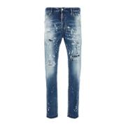 Cool Guy Stretch Denim Jeans Dsquared2 , Blue , Heren