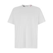 Logo Kraag Wit Katoenen T-shirt Dsquared2 , White , Heren