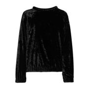 Fluweel Zwart Top Chic Stijl Isabel Marant , Black , Dames