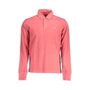 Elegant poloshirt met lange mouwen in roze Gant , Red , Heren