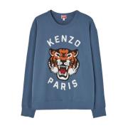 Geborduurde Blauwe Trui Kenzo , Blue , Heren