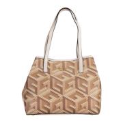 Chique Beige Omvormbare Schoudertas Guess , Beige , Dames