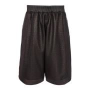 Lamsleren shorts Balmain , Black , Heren