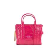 Glanzende Crinkle Mini Tote Tas Marc Jacobs , Pink , Dames