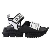 Monochroom Slider Sandalen Authentieke Stijl Dolce & Gabbana , White ,...