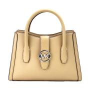 Gabby Kleine Curve Satchel Vegan Leer Michael Kors , Beige , Dames