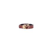 Stijlvol Logo Front Riem Pinko , Brown , Dames