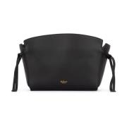 Zachte Crossbody Verfijnd Kalfsleer Mulberry , Black , Dames