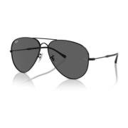 Klassieke Aviator Zonnebril Zwart Grijs Ray-Ban , Black , Unisex