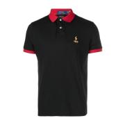 Zwart Casual Polo Shirt Mannen Polo Ralph Lauren , Black , Heren