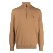 Latte Brown Heather Pullover Sweater Polo Ralph Lauren , Brown , Heren