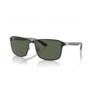 Vierkante Zonnebril Groen Donker Unisex Ray-Ban , Black , Unisex