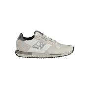 Witte Sneakers met Contrasterende Accenten Napapijri , White , Heren