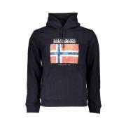 Blauw Fleece Hoodie Napapijri , Blue , Heren