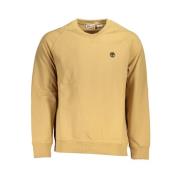 Beige Sweatshirt met Geborduurde Ronde Hals Timberland , Beige , Heren