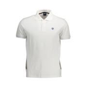 Elegant wit katoenen poloshirt met logodetail North Sails , White , He...