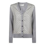 Grijze Sweater Aw24 Regular Fit Tory Burch , Gray , Dames