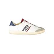 Witte Polyester Sneakers met Veters, Contrastdetails, Logo Napapijri ,...