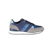 Sportieve Vetersneakers met Logodetail Napapijri , Blue , Heren