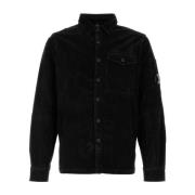 Ribfluwelen Shirt in Zwart C.p. Company , Black , Heren